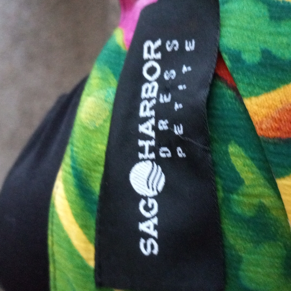 Sag Harbor Sz 16P Tropical Maxi Shift Dress - Picture 7 of 8